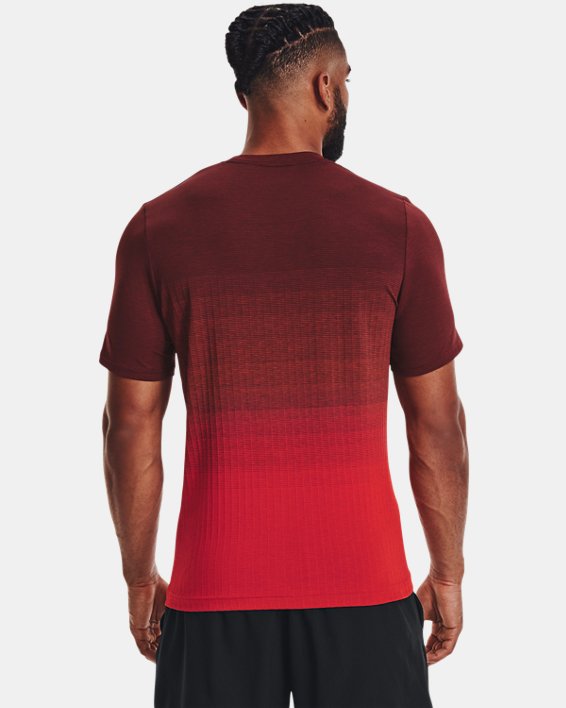 Men's UA Seamless Lux Short Sleeve, Red, pdpMainDesktop image number 1